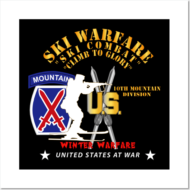 10th Mountain Division - Ski Warfare - Ski Combat - Winter Warfare X 300 Wall Art by twix123844